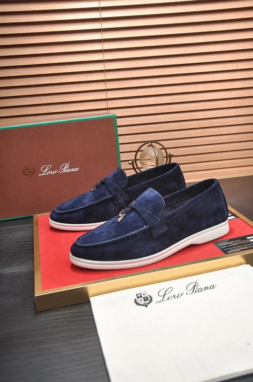 Men's shoes 💰400💶[𝐥𝐨𝐫𝐨 𝐏𝐢𝐚𝐧𝐚] [Couple model] High-end quality, affordable price, LP classic loafers, Italian treasure brand, the only brand that can match Hermès! Only after wearing it do we know that we can’t live up to our feet. Women’s code: 35-40 (customized sizes 34, 41, 42 are non-returnable) Men’s code: 38-44 (customized 45, 46, 47, 48 are non-refundable) Fabric: Customized imported cashmere Lining: Customized imported fetal cowhide Foot: Imported benzene-dyed calfskin Outsole: Exclusive original glass rubber outsole